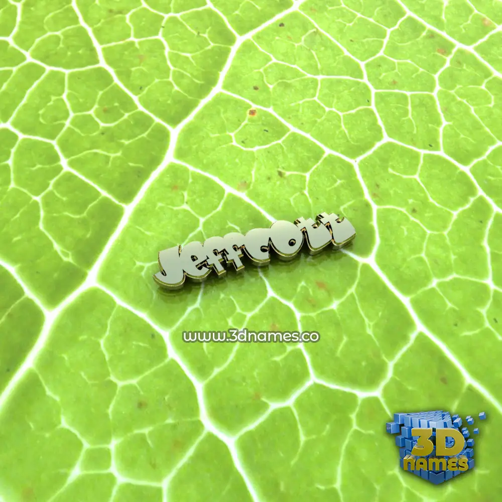 jeffcott in Gold Leaf style - 3D name wallpaper