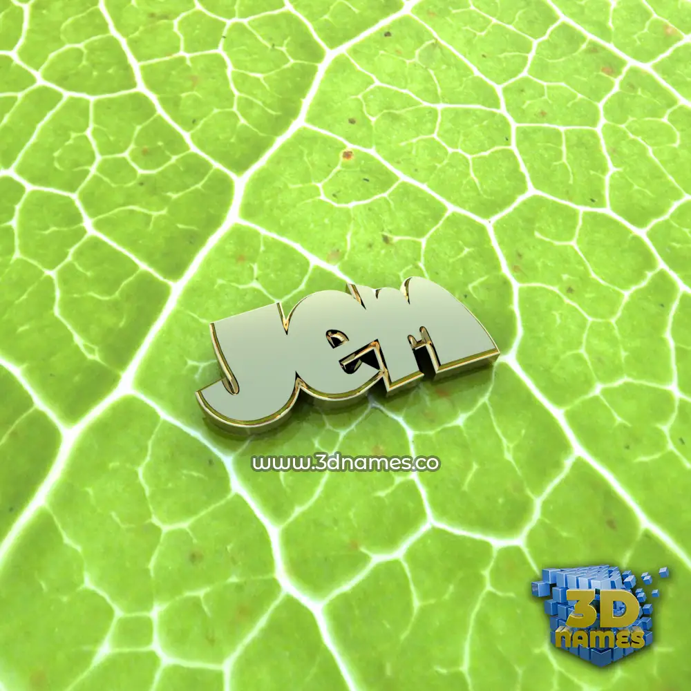 jem in Gold Leaf style - 3D name wallpaper