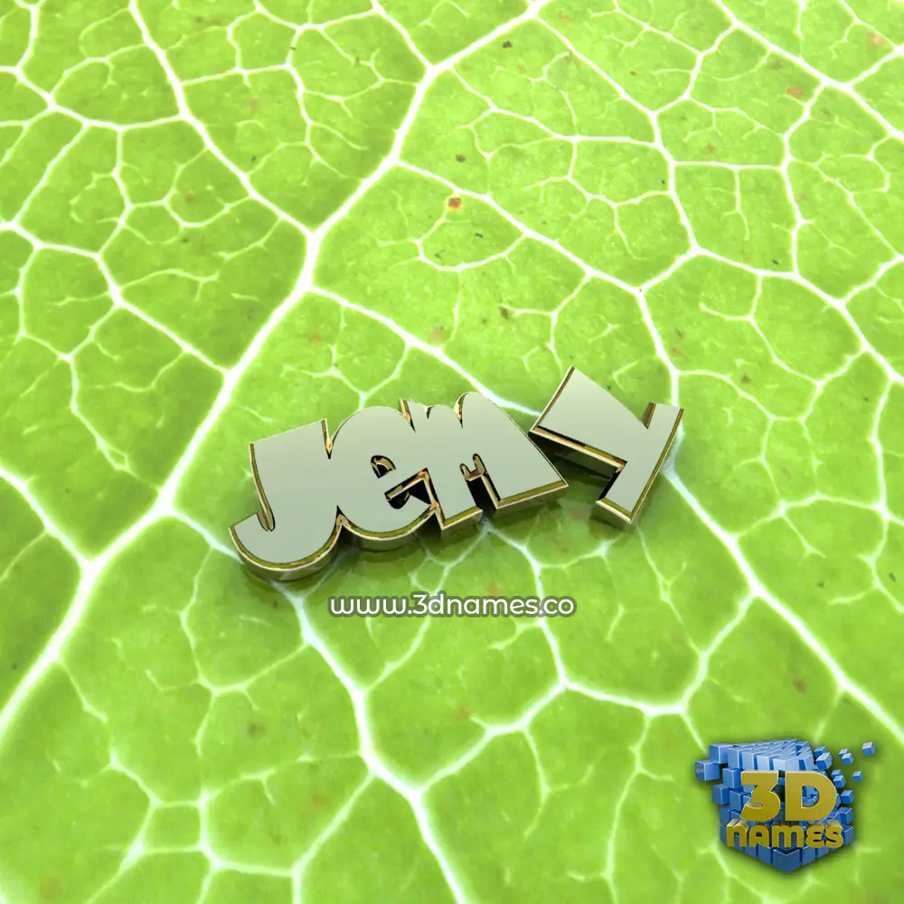 jemy in Gold Leaf style - 3D name wallpaper