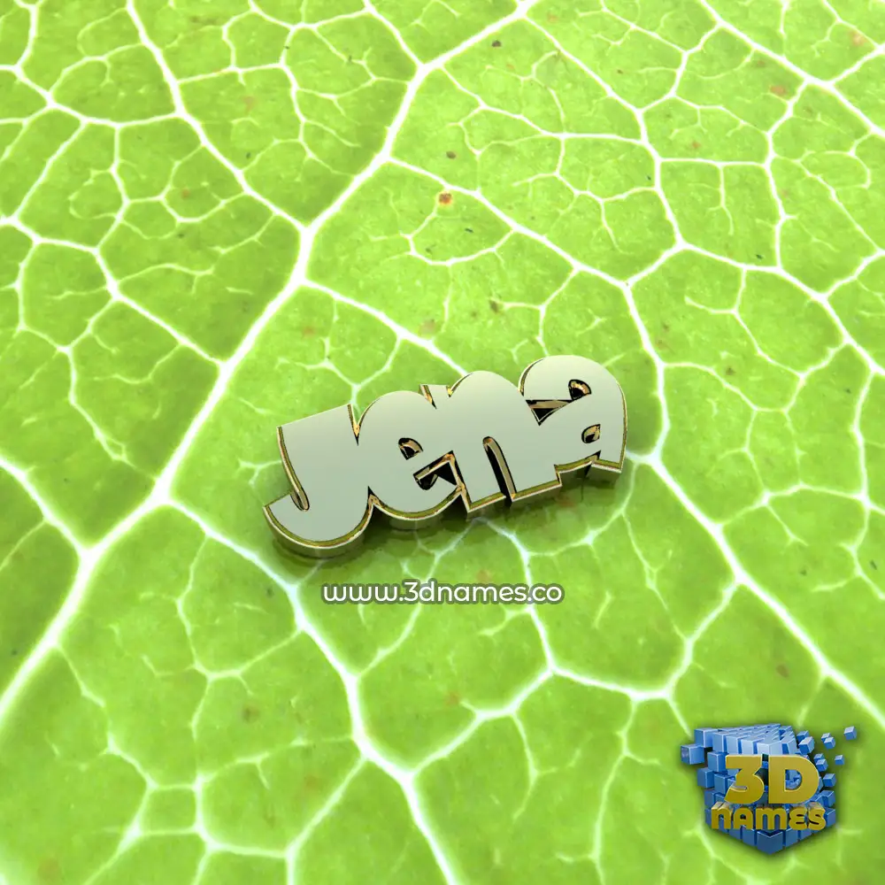 jena in Gold Leaf style - 3D name wallpaper