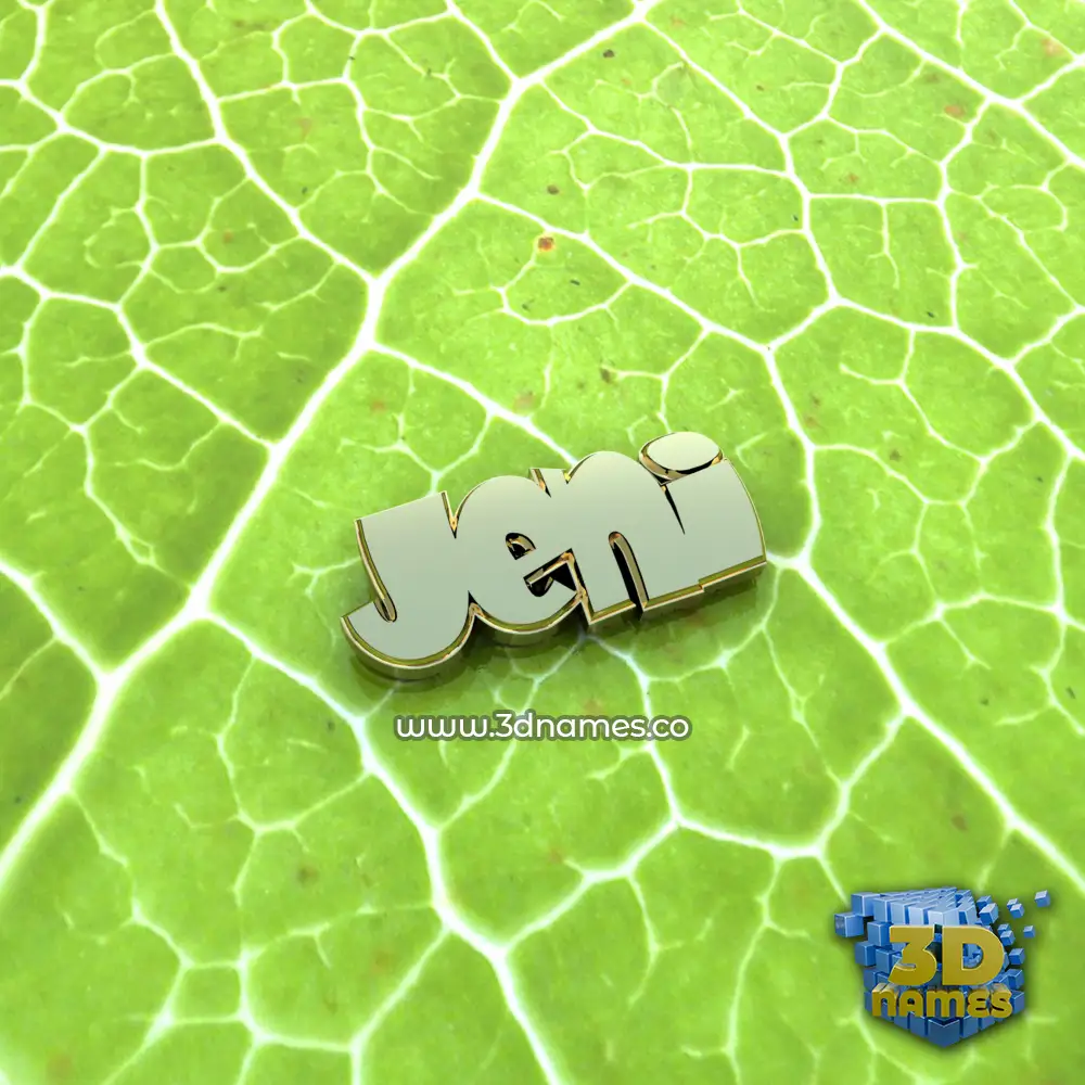 jeni in Gold Leaf style - 3D name wallpaper