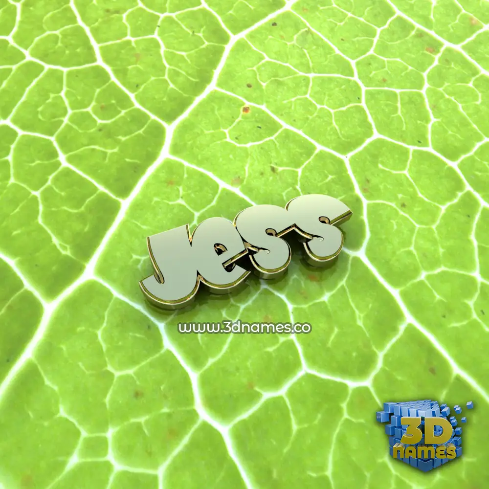 jess in Gold Leaf style - 3D name wallpaper