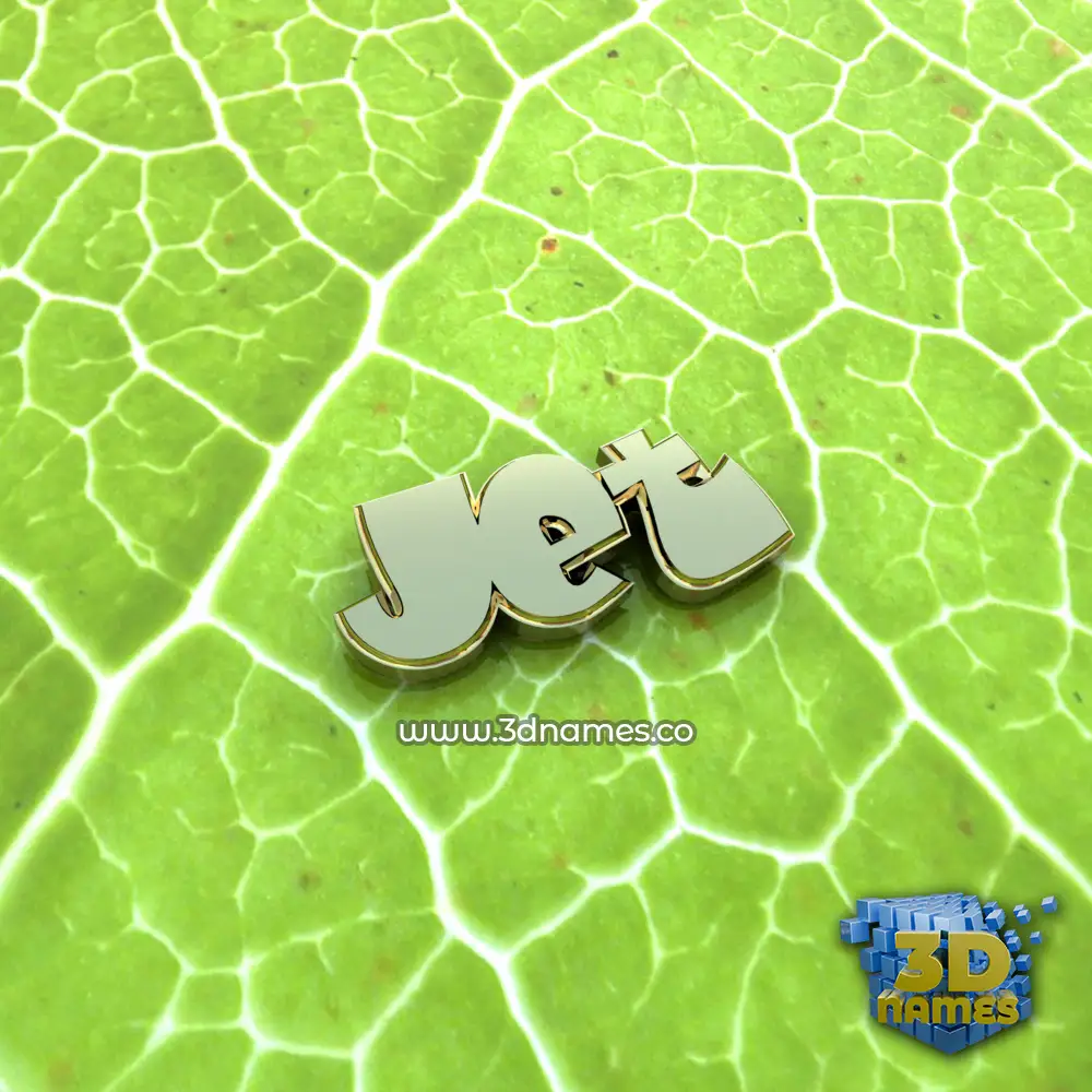 jet in Gold Leaf style - 3D name wallpaper