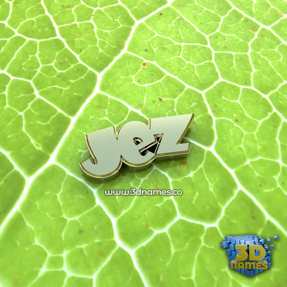 jez in Gold Leaf style - 3D name wallpaper