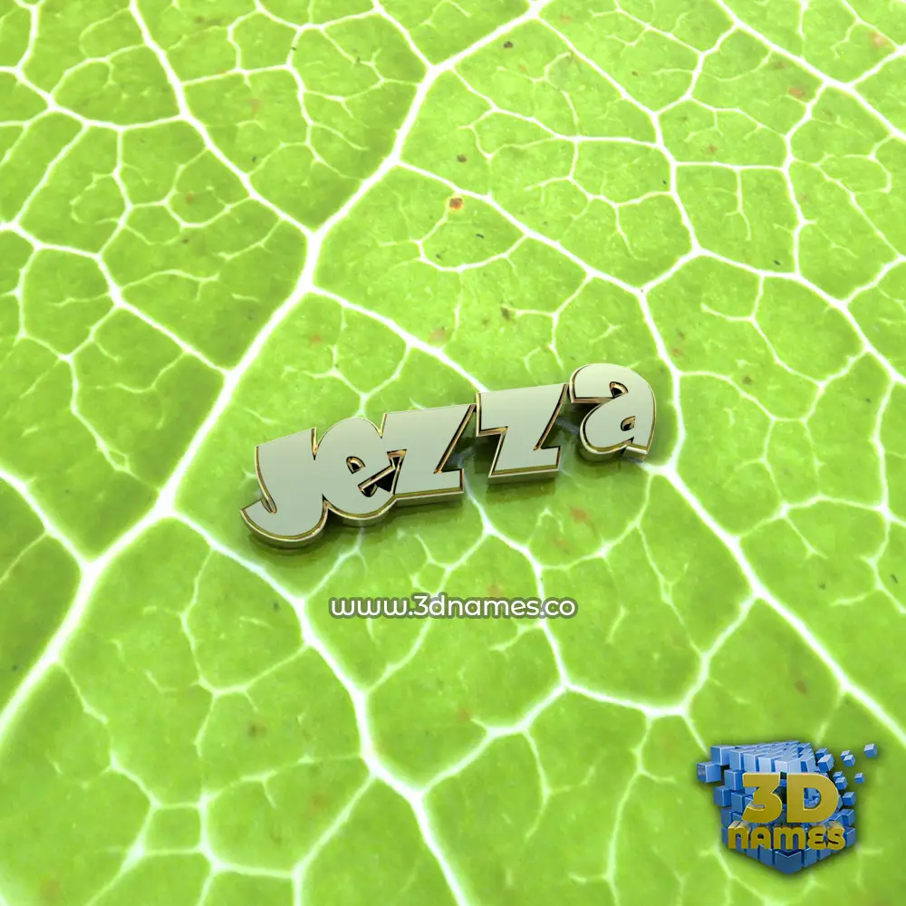 jezza in Gold Leaf style - 3D name wallpaper