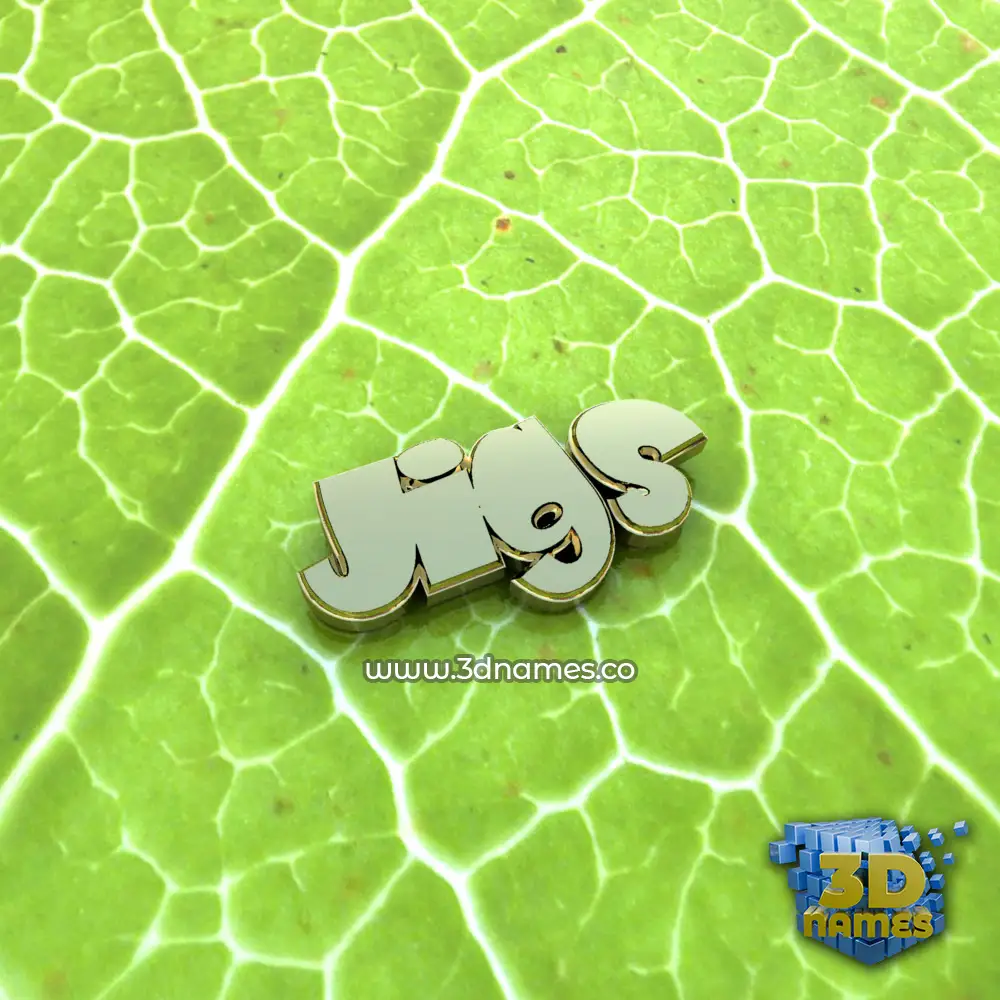jigs in Gold Leaf style - 3D name wallpaper