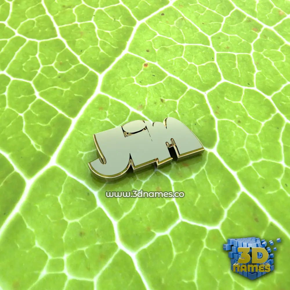 jim in Gold Leaf style - 3D name wallpaper