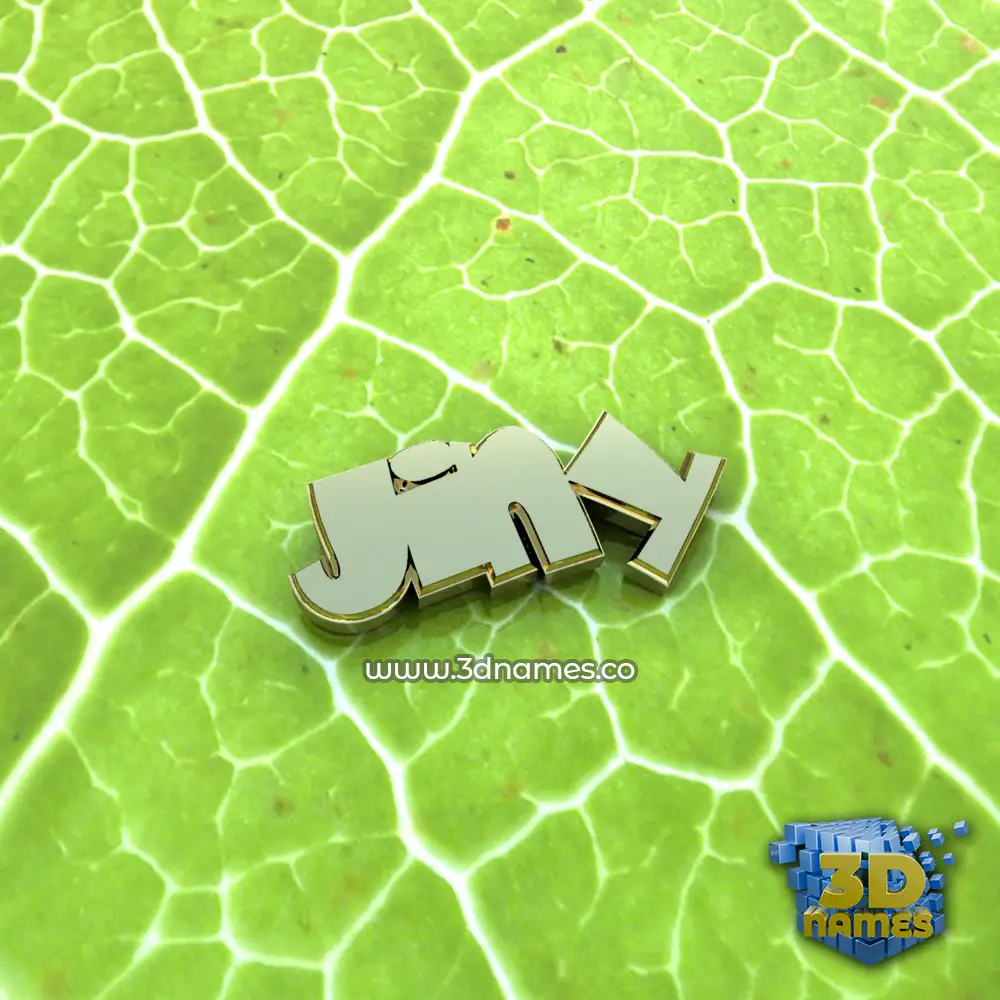 jiny in Gold Leaf style - 3D name wallpaper