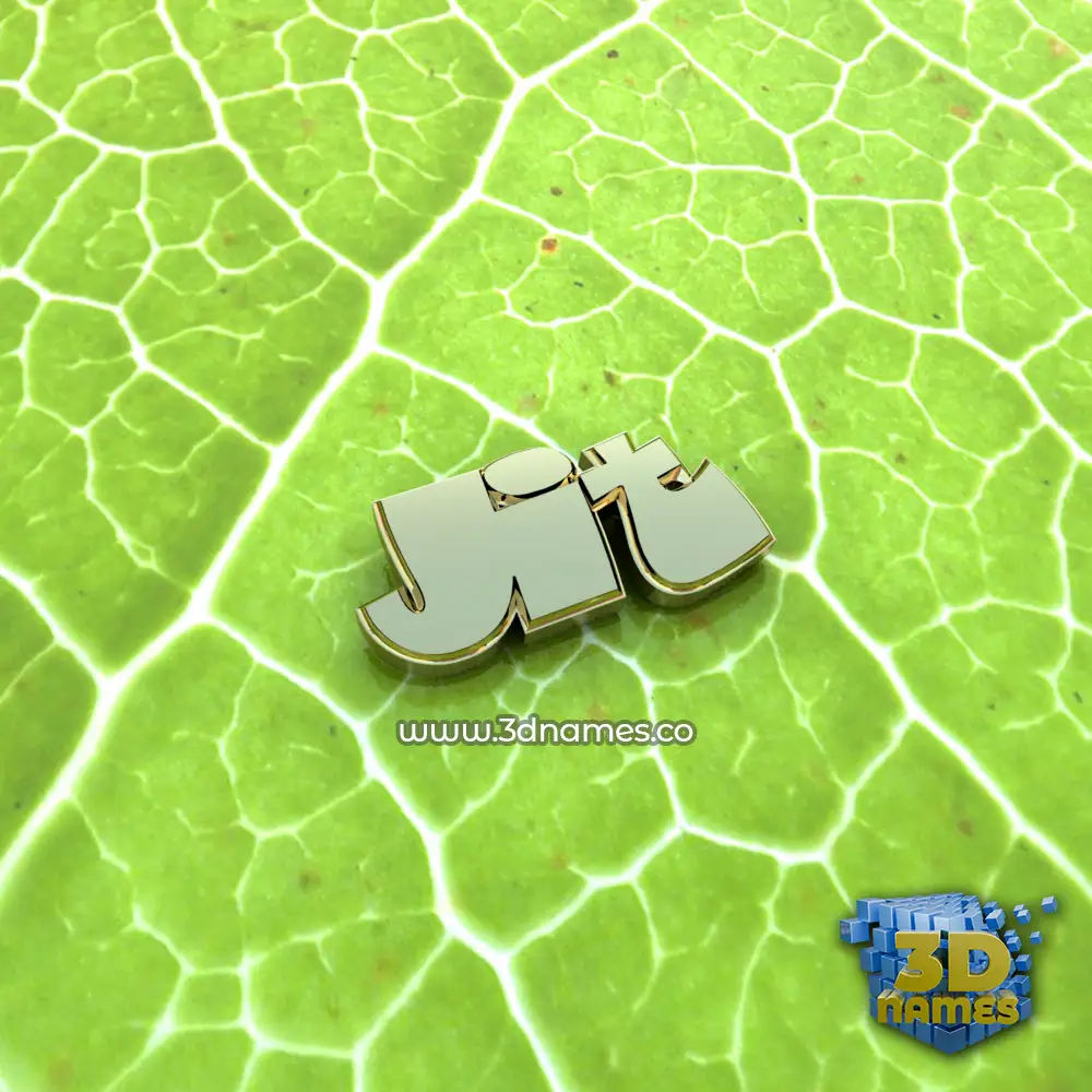 jit in Gold Leaf style - 3D name wallpaper
