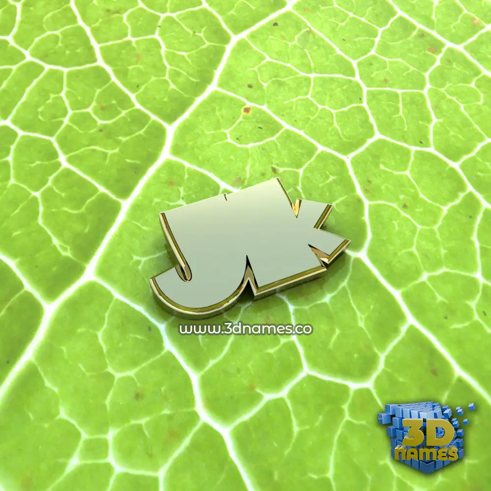 jk in Gold Leaf style - 3D name wallpaper