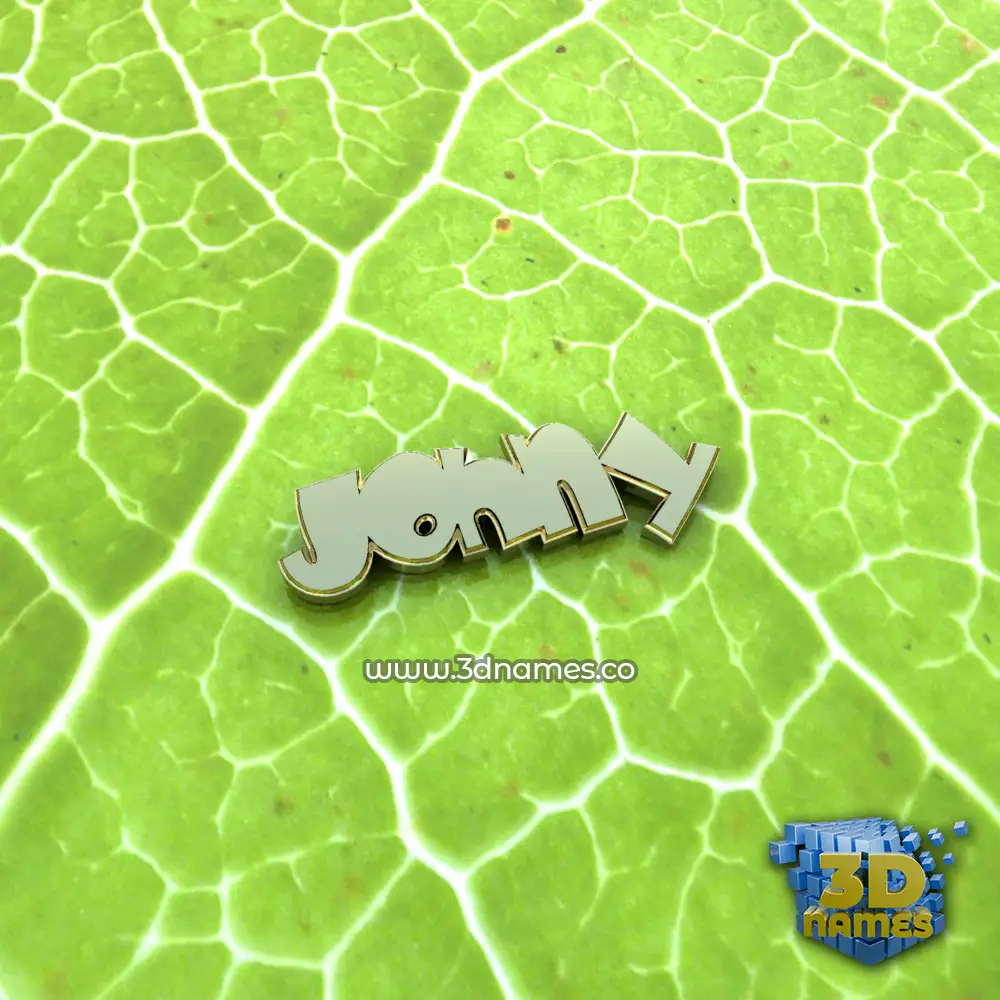 johny in Gold Leaf style - 3D name wallpaper