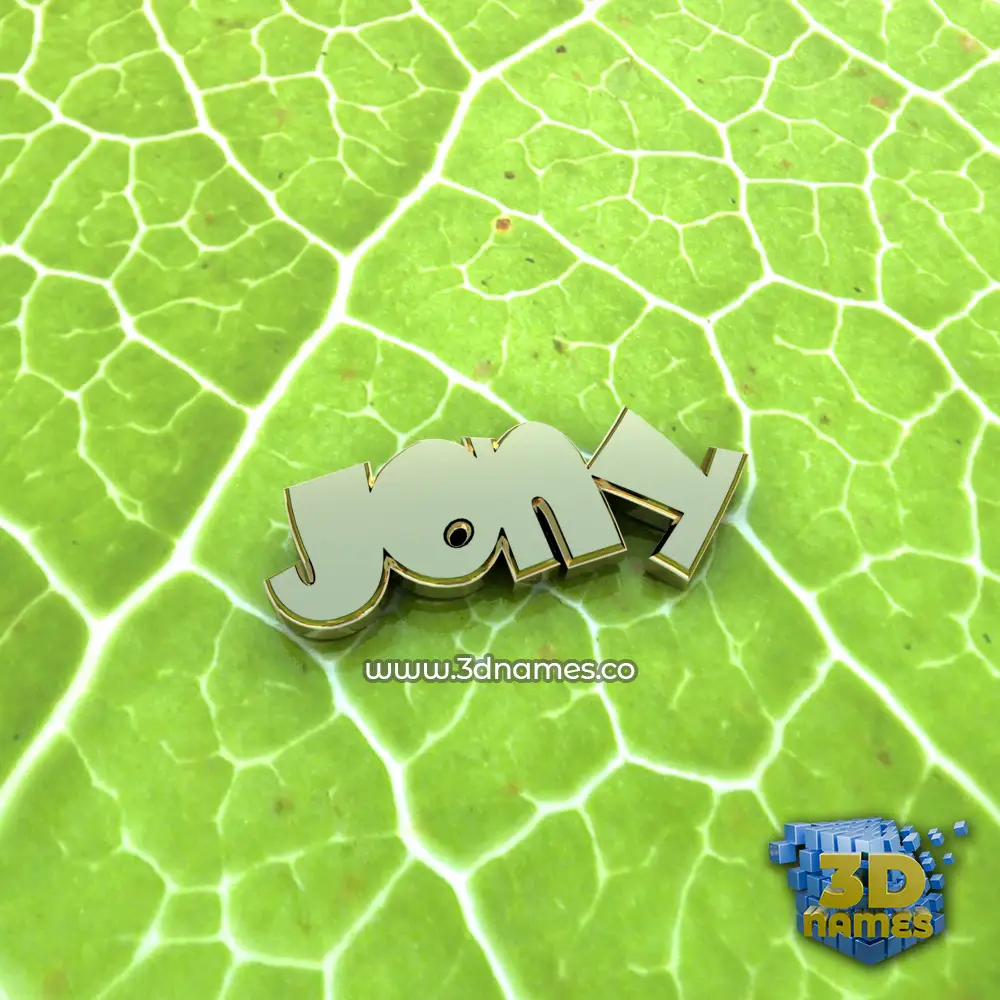 jony in Gold Leaf style - 3D name wallpaper