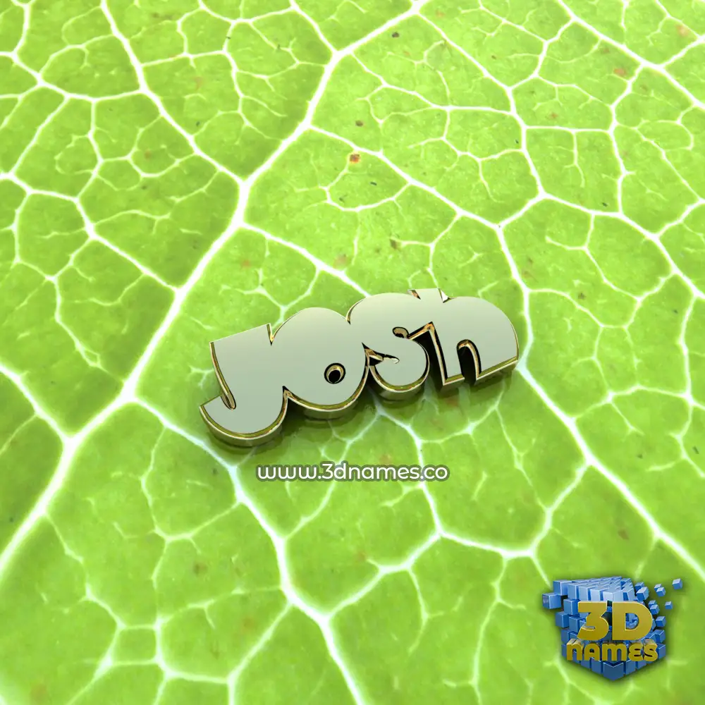 josh in Gold Leaf style - 3D name wallpaper