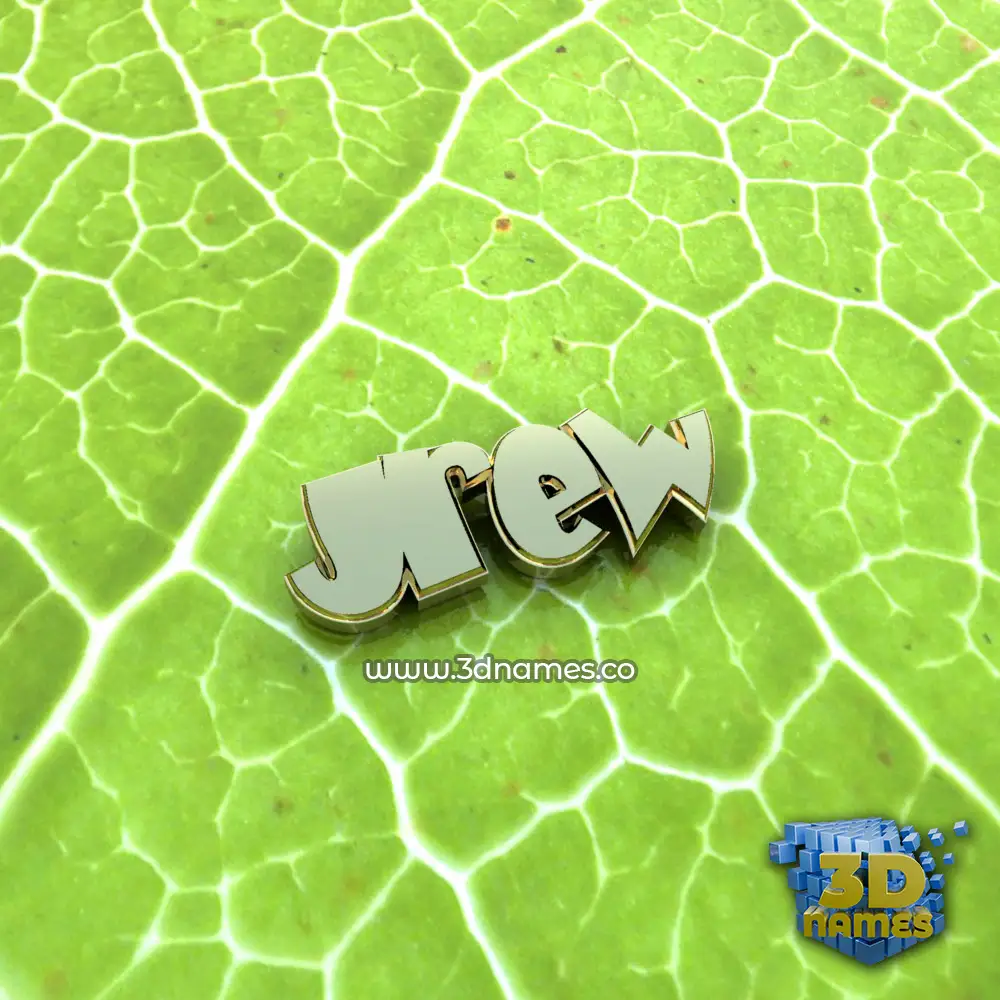jrew in Gold Leaf style - 3D name wallpaper
