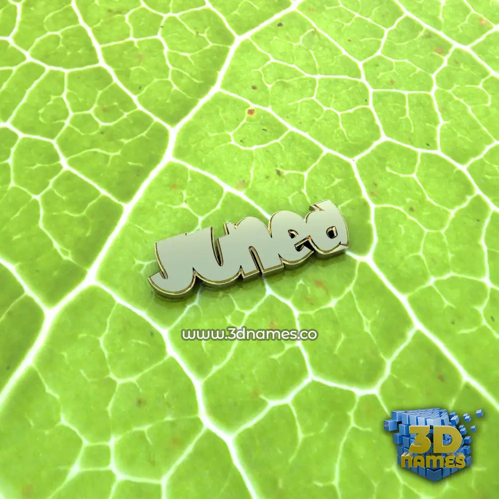 juned in Gold Leaf style - 3D name wallpaper