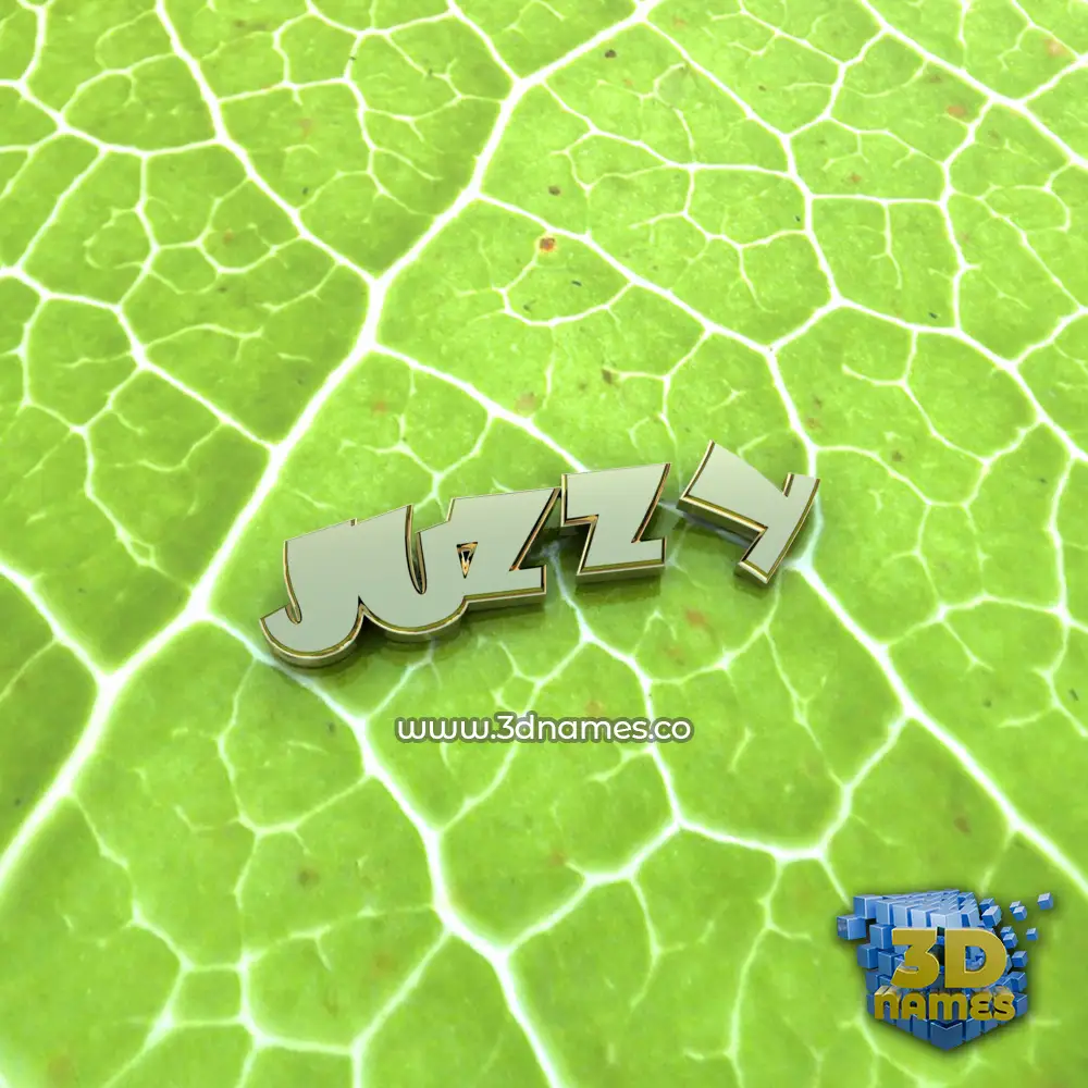 juzzy in Gold Leaf style - 3D name wallpaper