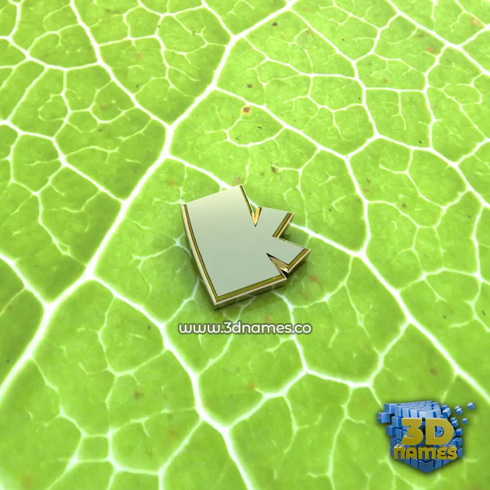 k in Gold Leaf style - 3D name wallpaper