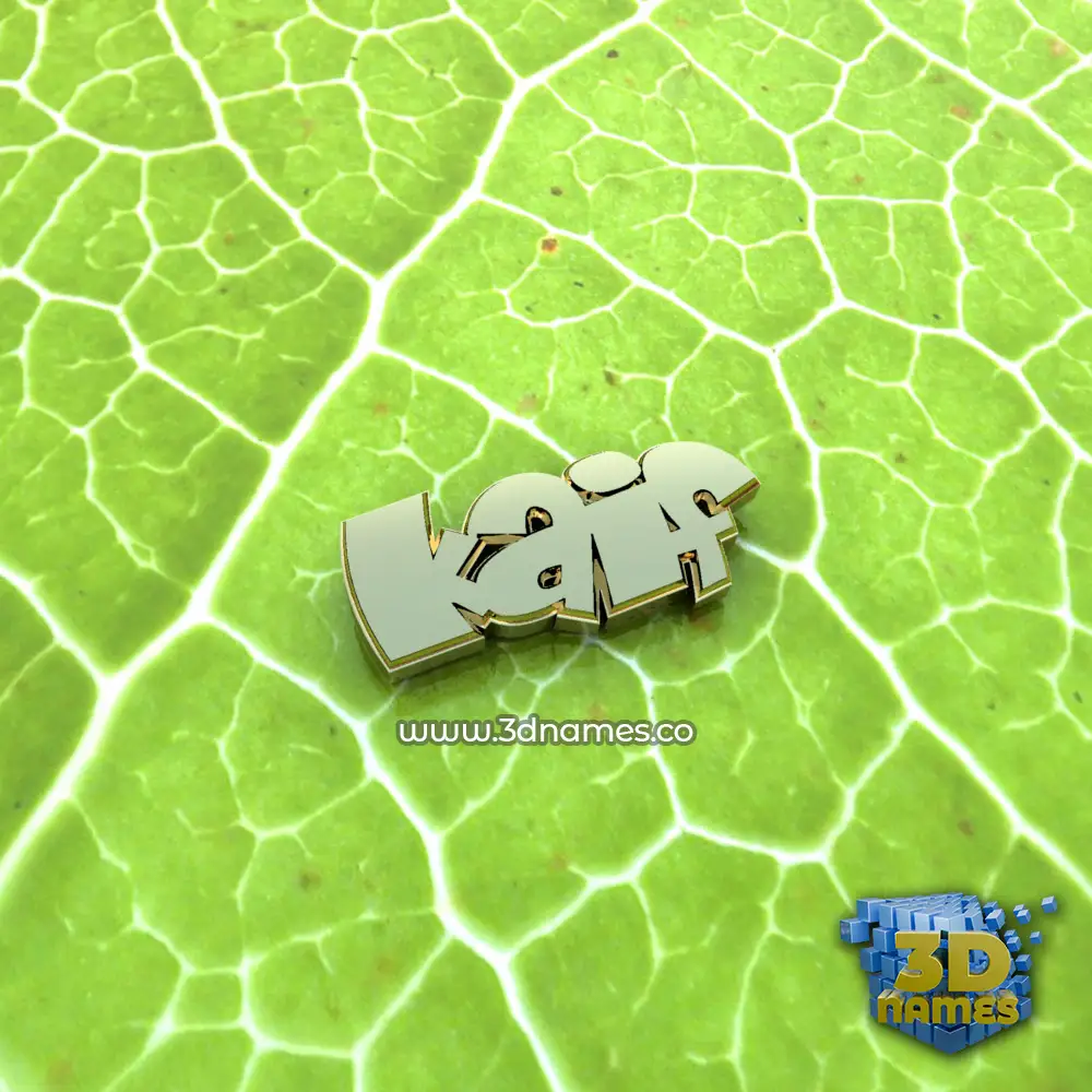 kaif in Gold Leaf style - 3D name wallpaper
