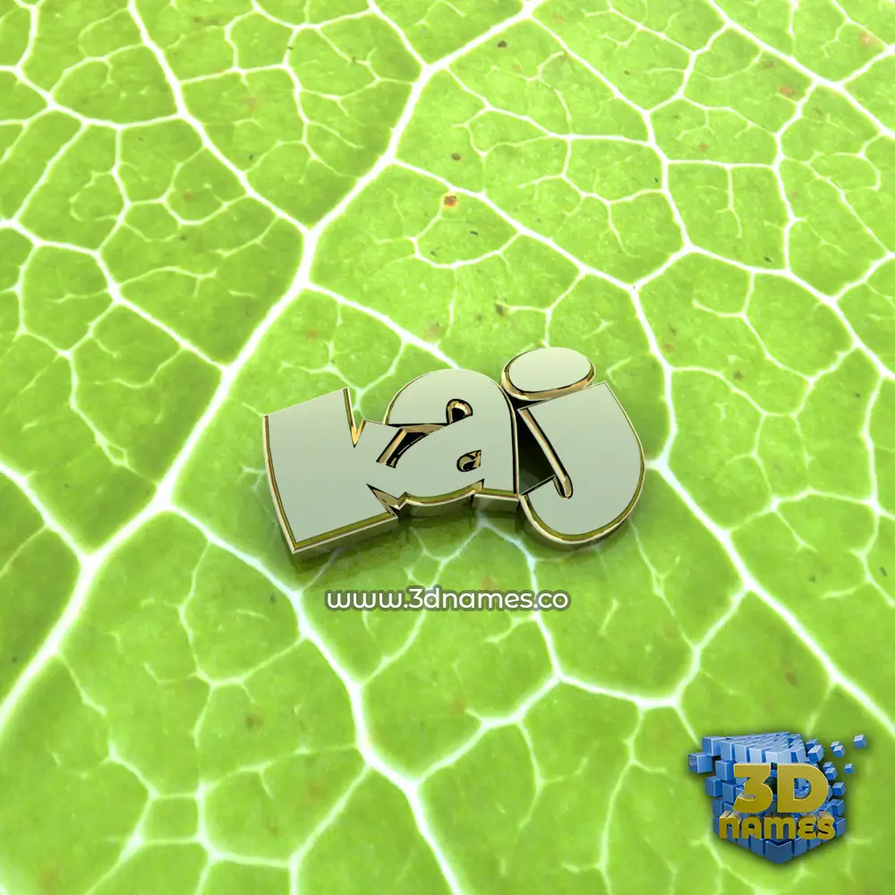 kaj in Gold Leaf style - 3D name wallpaper
