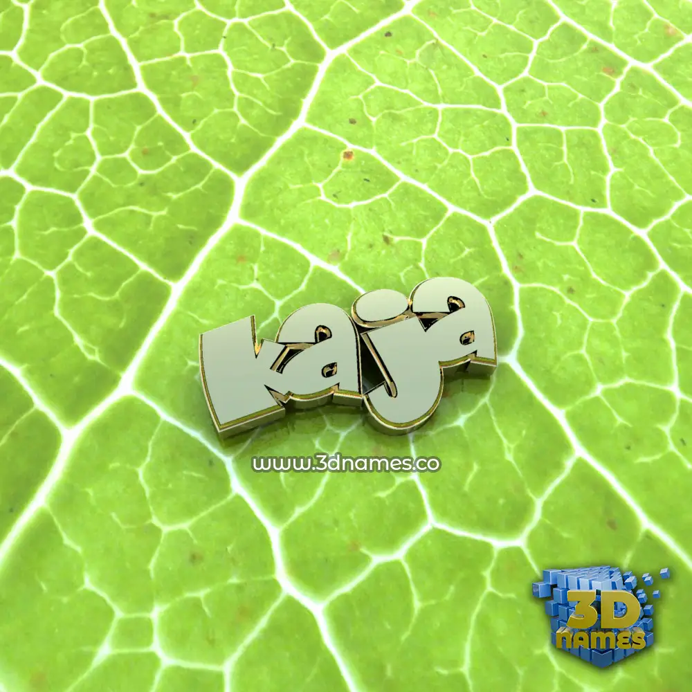 kaja in Gold Leaf style - 3D name wallpaper