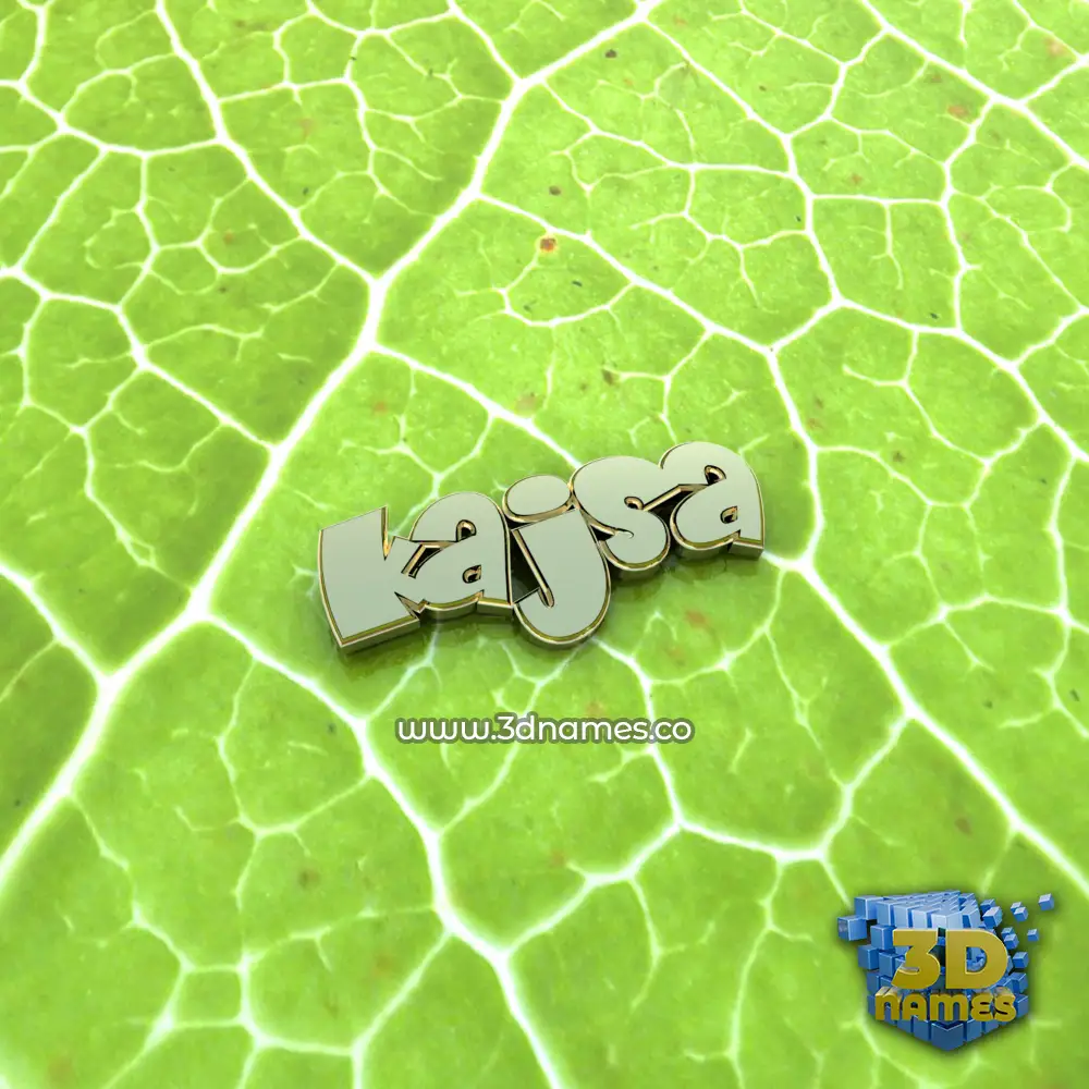 kajsa in Gold Leaf style - 3D name wallpaper