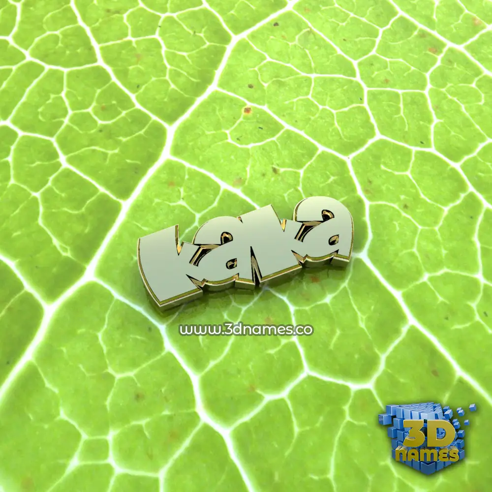 kaka in Gold Leaf style - 3D name wallpaper