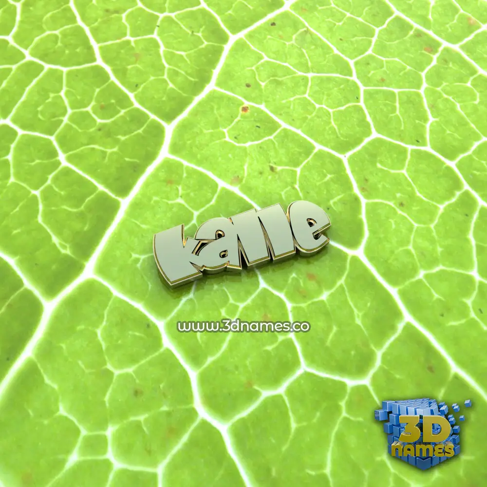 kalle in Gold Leaf style - 3D name wallpaper