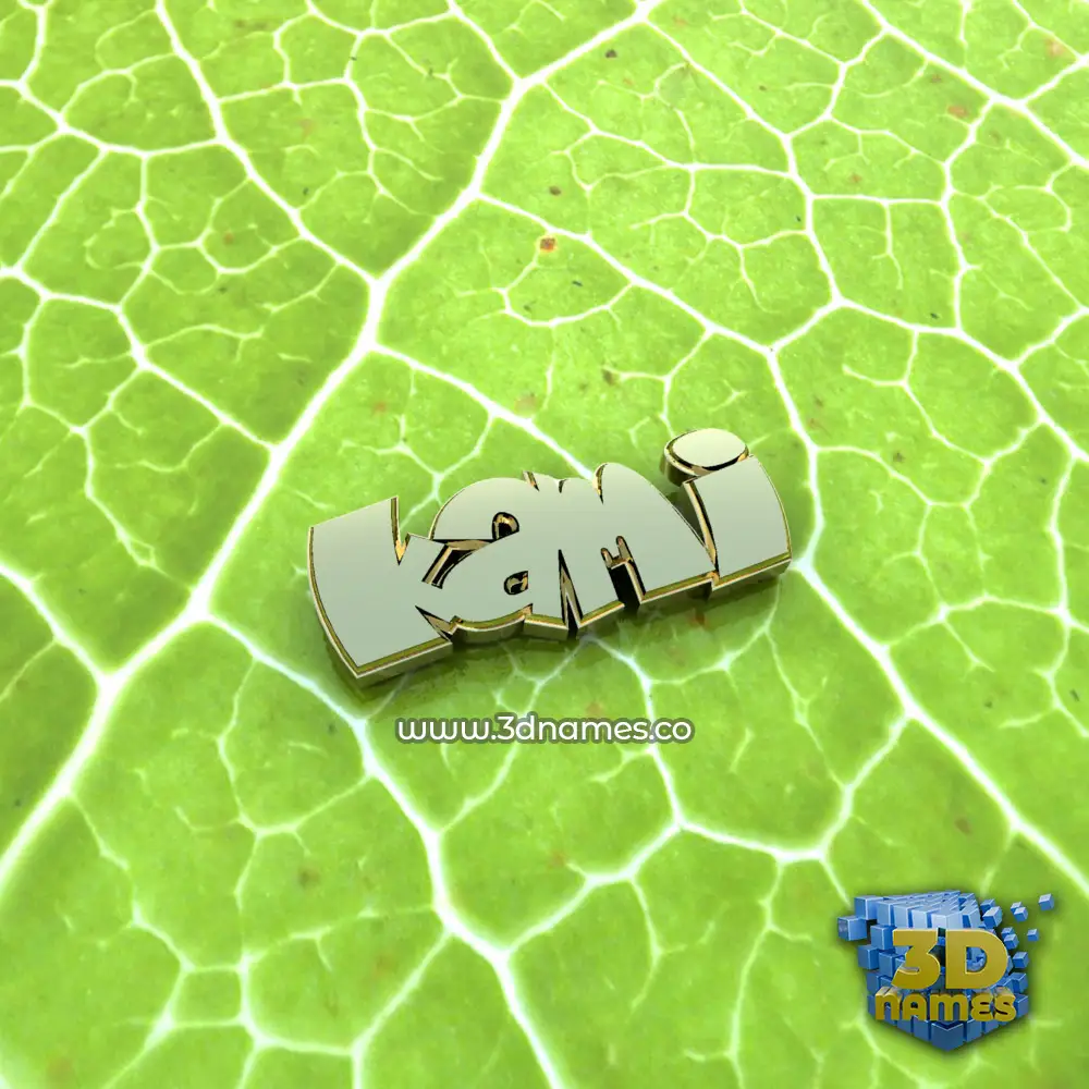 kami in Gold Leaf style - 3D name wallpaper