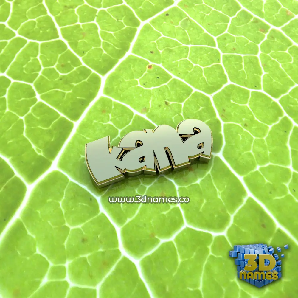 kana in Gold Leaf style - 3D name wallpaper