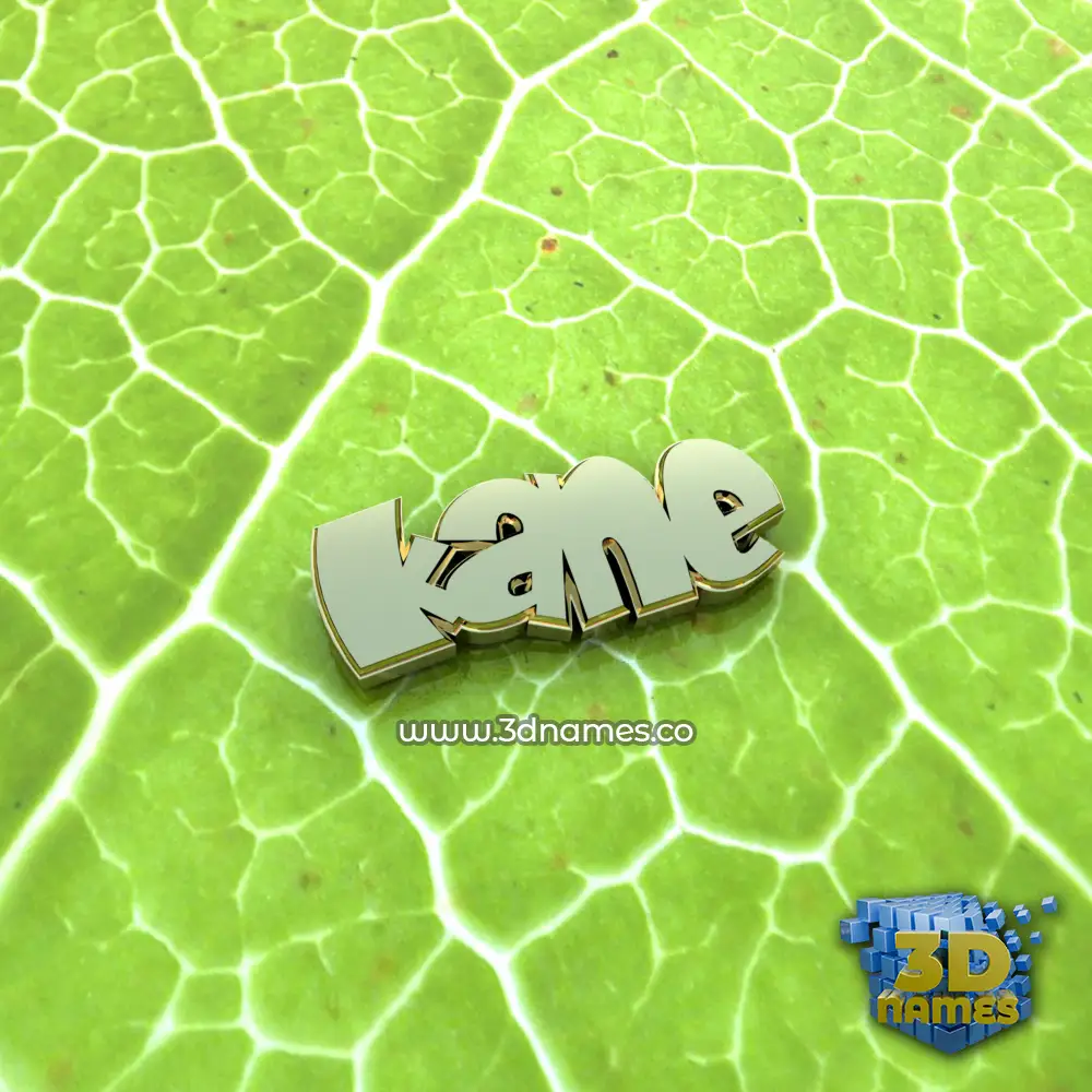 kane in Gold Leaf style - 3D name wallpaper