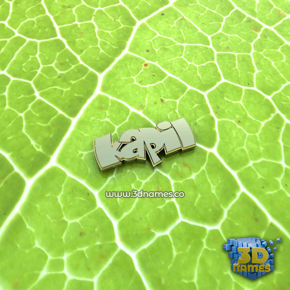 kapil in Gold Leaf style - 3D name wallpaper