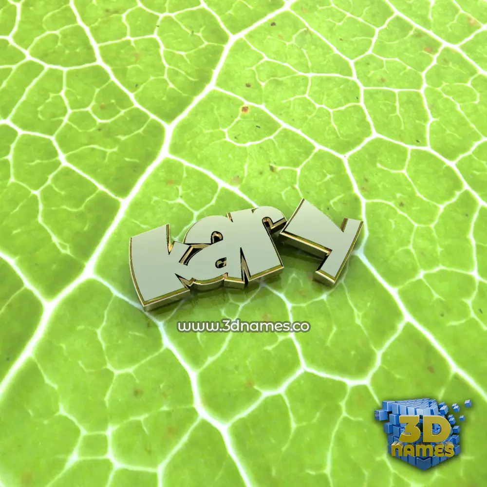 kary in Gold Leaf style - 3D name wallpaper