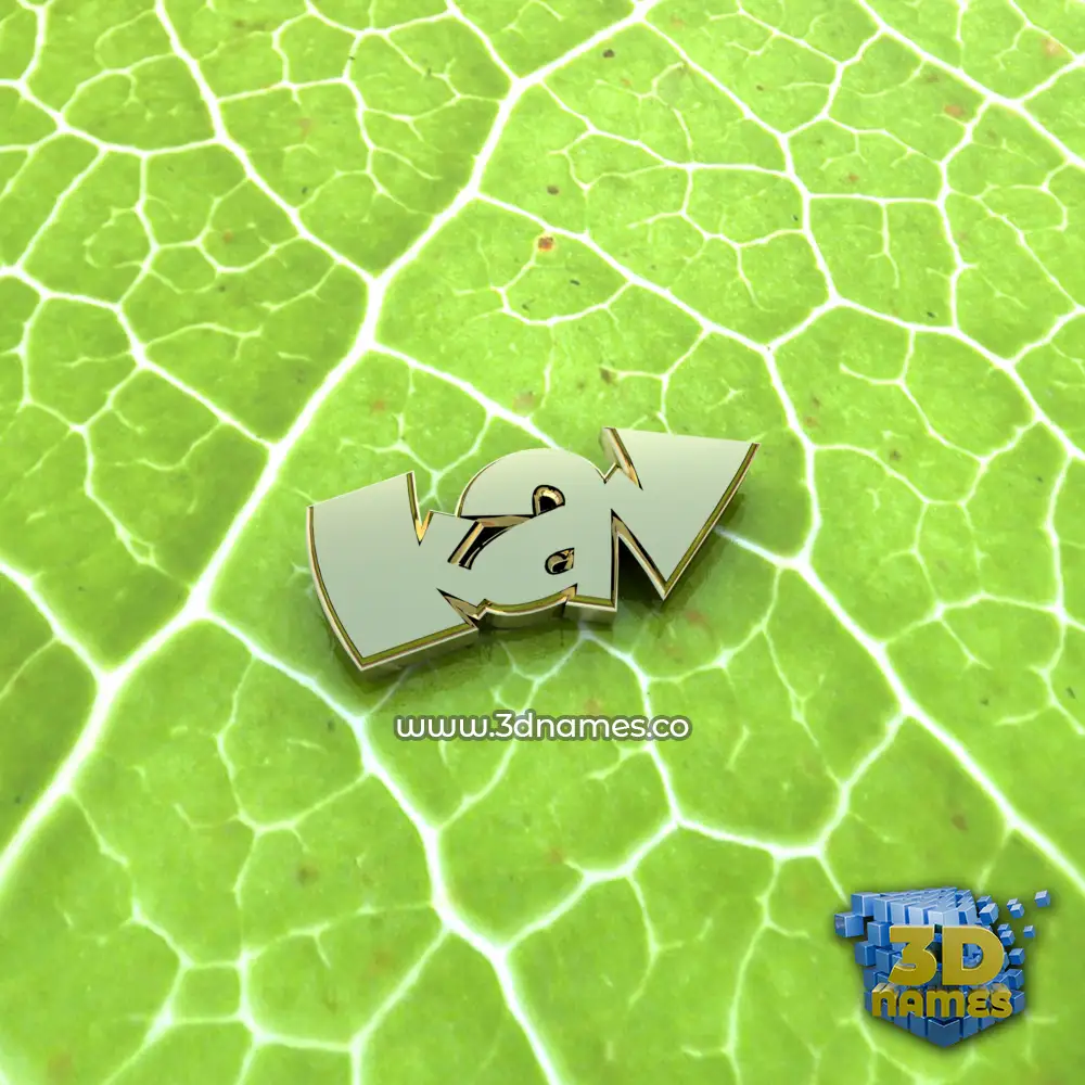 kav in Gold Leaf style - 3D name wallpaper