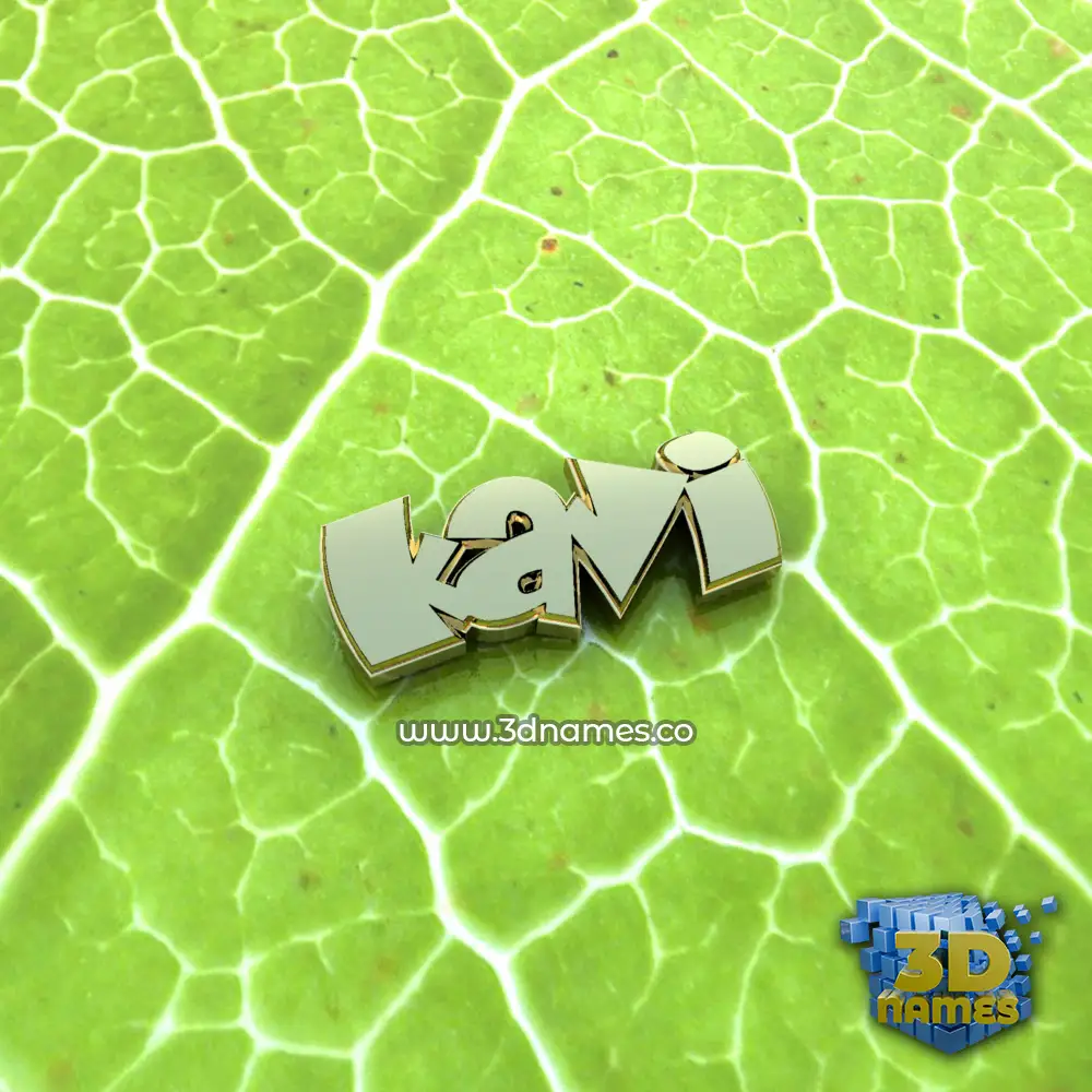 kavi in Gold Leaf style - 3D name wallpaper
