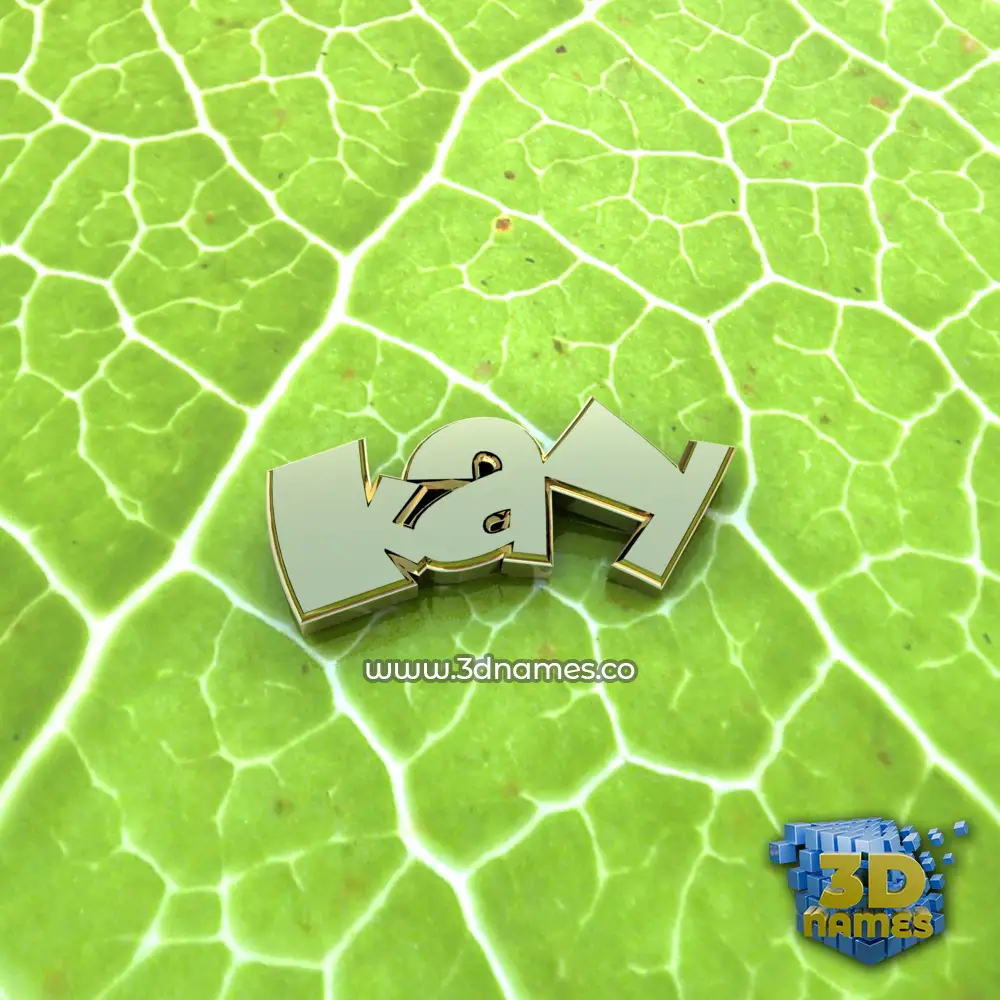 kay in Gold Leaf style - 3D name wallpaper