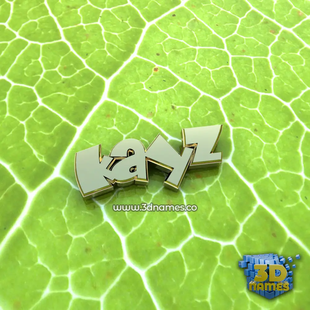 kayz in Gold Leaf style - 3D name wallpaper