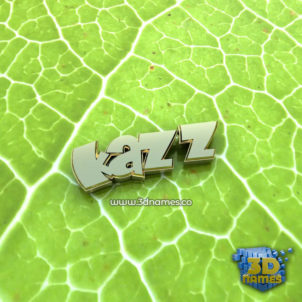 kazz in Gold Leaf style - 3D name wallpaper