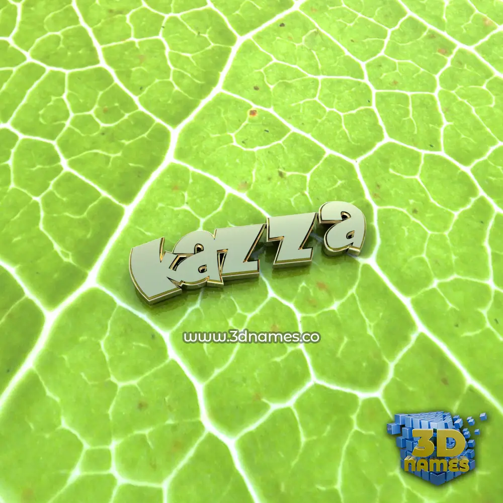 kazza in Gold Leaf style - 3D name wallpaper