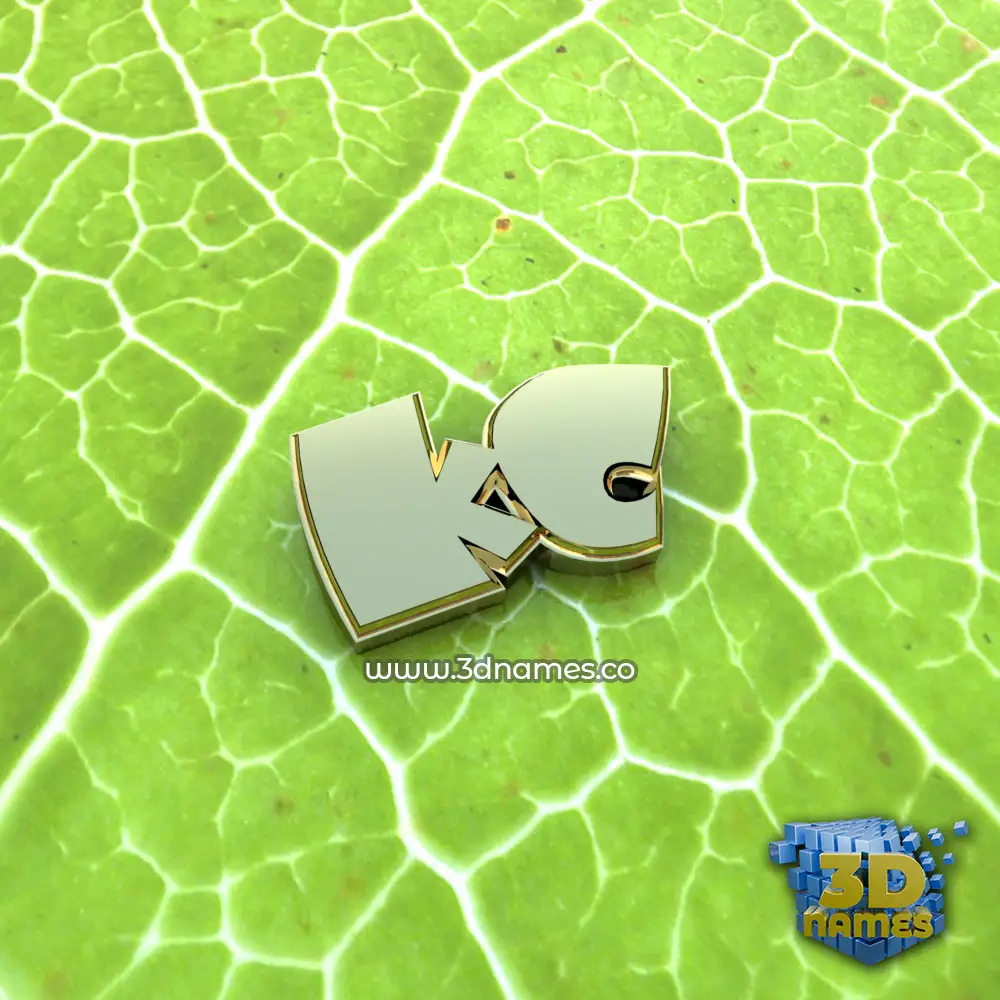 kc in Gold Leaf style - 3D name wallpaper