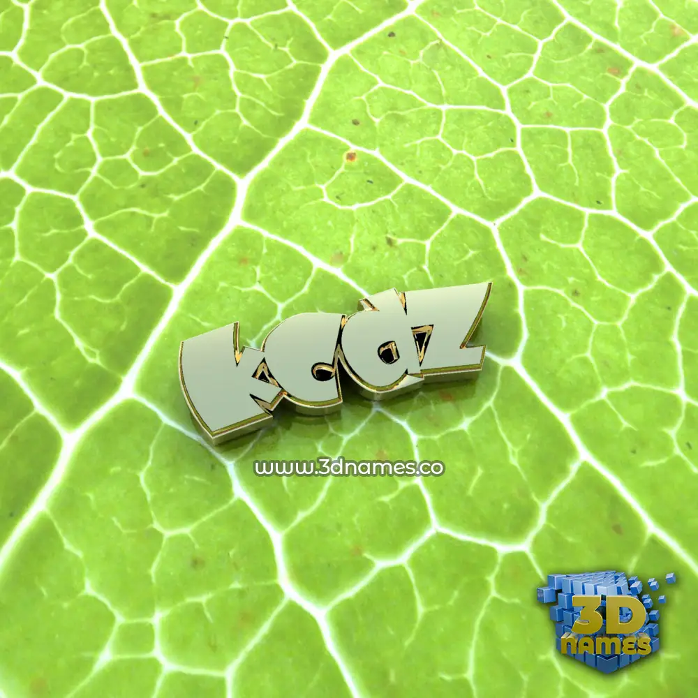 kcdz in Gold Leaf style - 3D name wallpaper