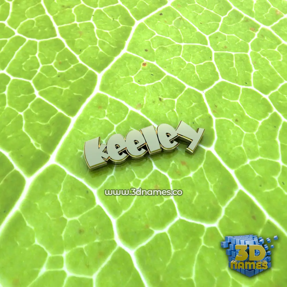 keeley in Gold Leaf style - 3D name wallpaper