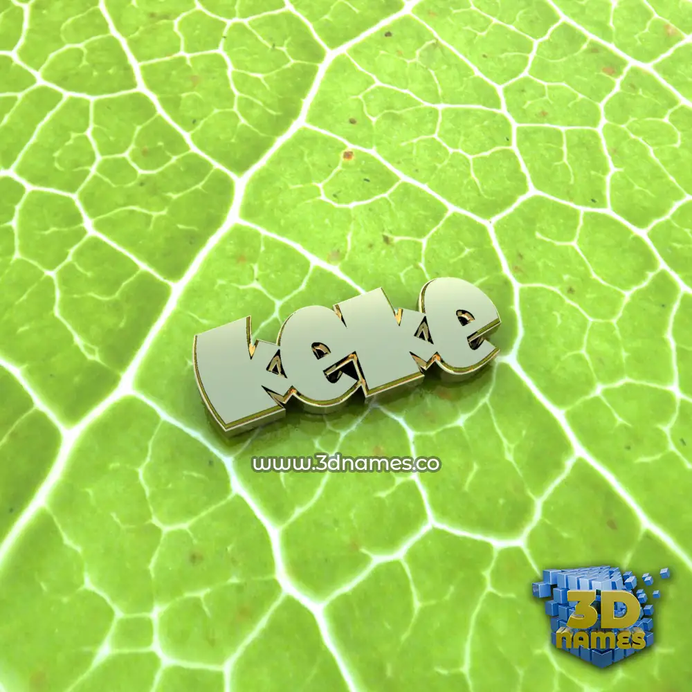 keke in Gold Leaf style - 3D name wallpaper