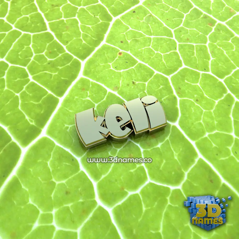 keli in Gold Leaf style - 3D name wallpaper