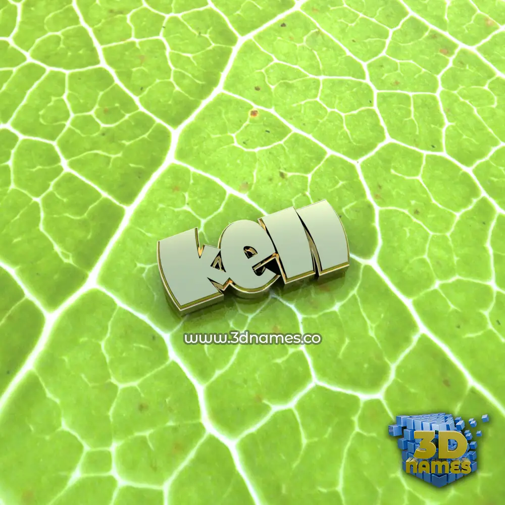 kell in Gold Leaf style - 3D name wallpaper