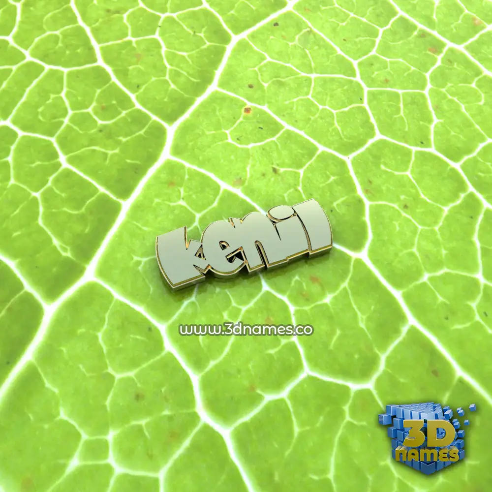 kenil in Gold Leaf style - 3D name wallpaper