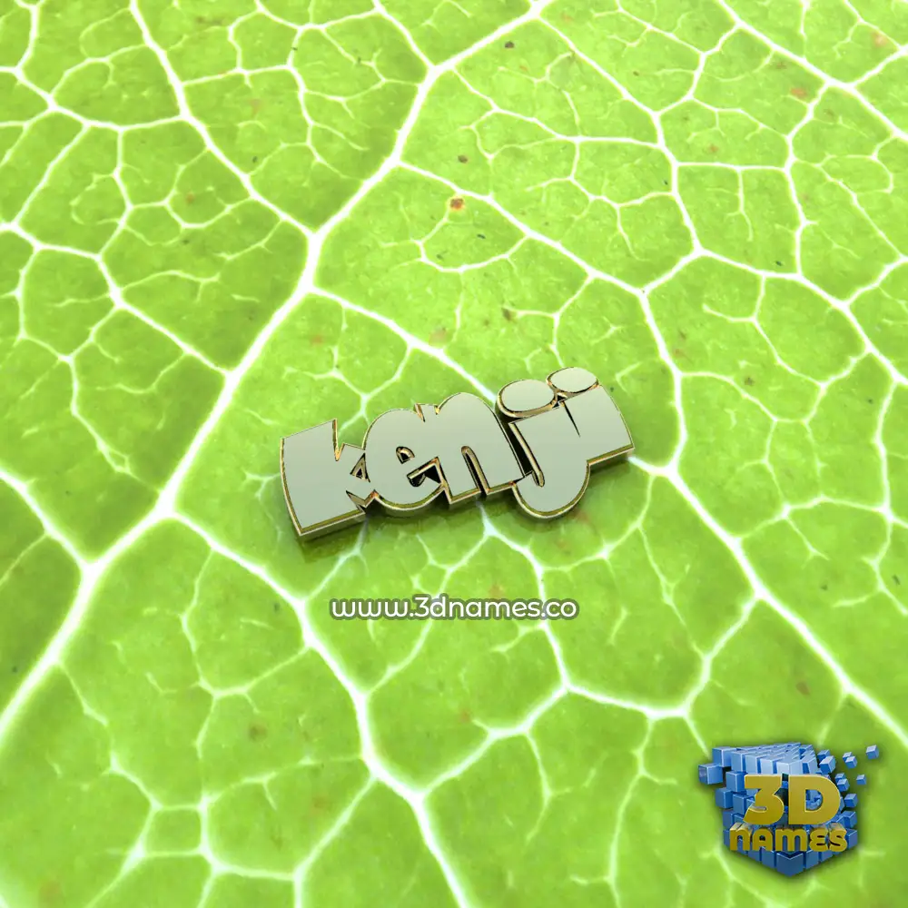 kenji in Gold Leaf style - 3D name wallpaper