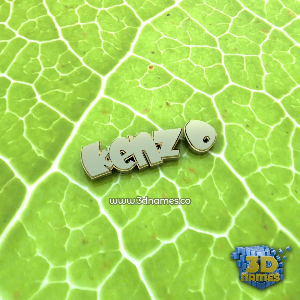 kenzo in Gold Leaf style - 3D name wallpaper