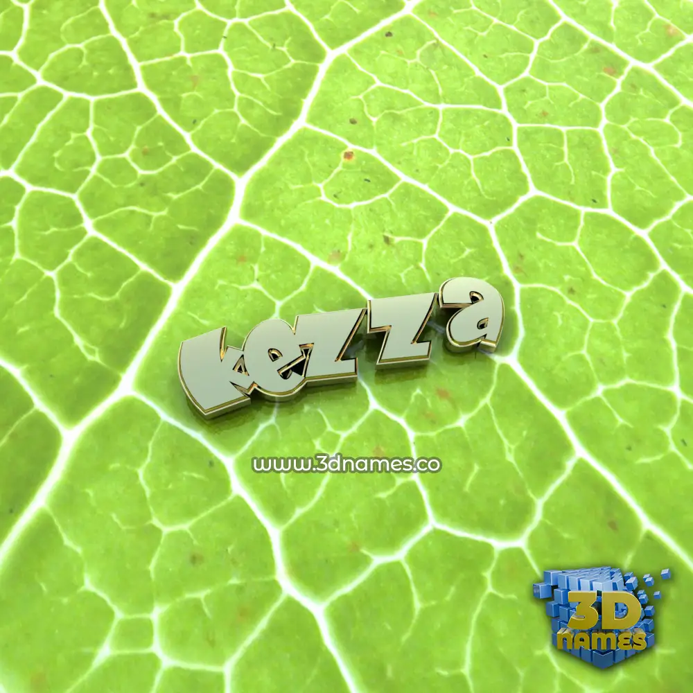 kezza in Gold Leaf style - 3D name wallpaper
