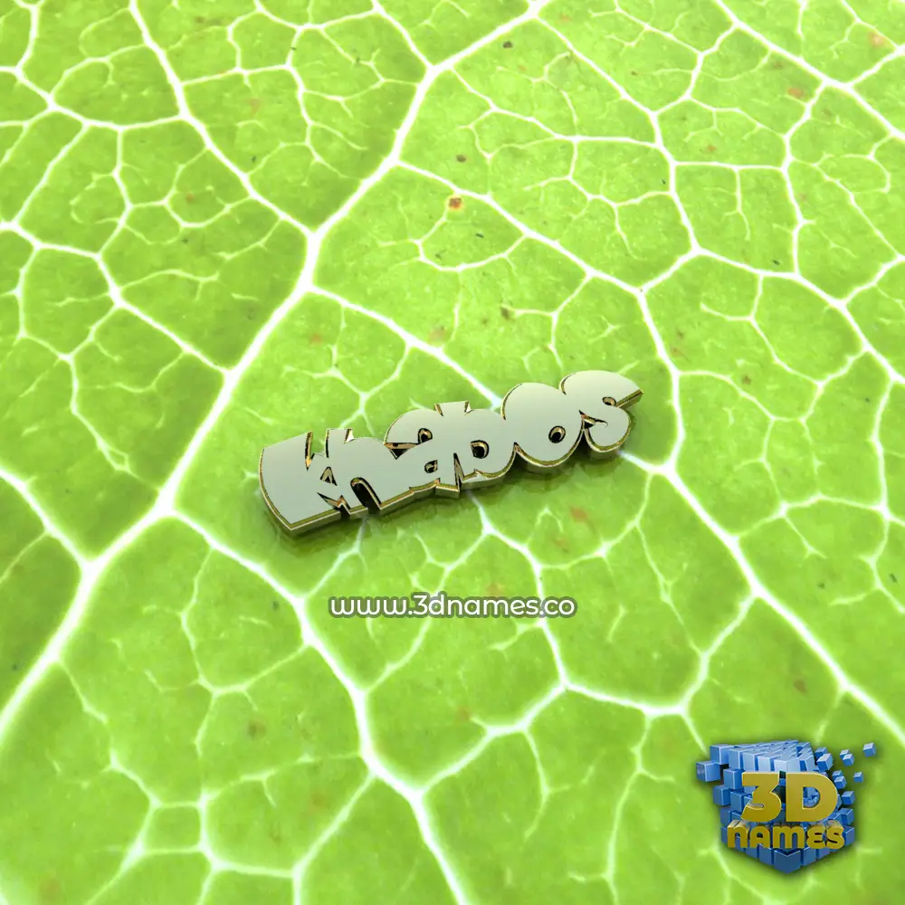 khabos in Gold Leaf style - 3D name wallpaper