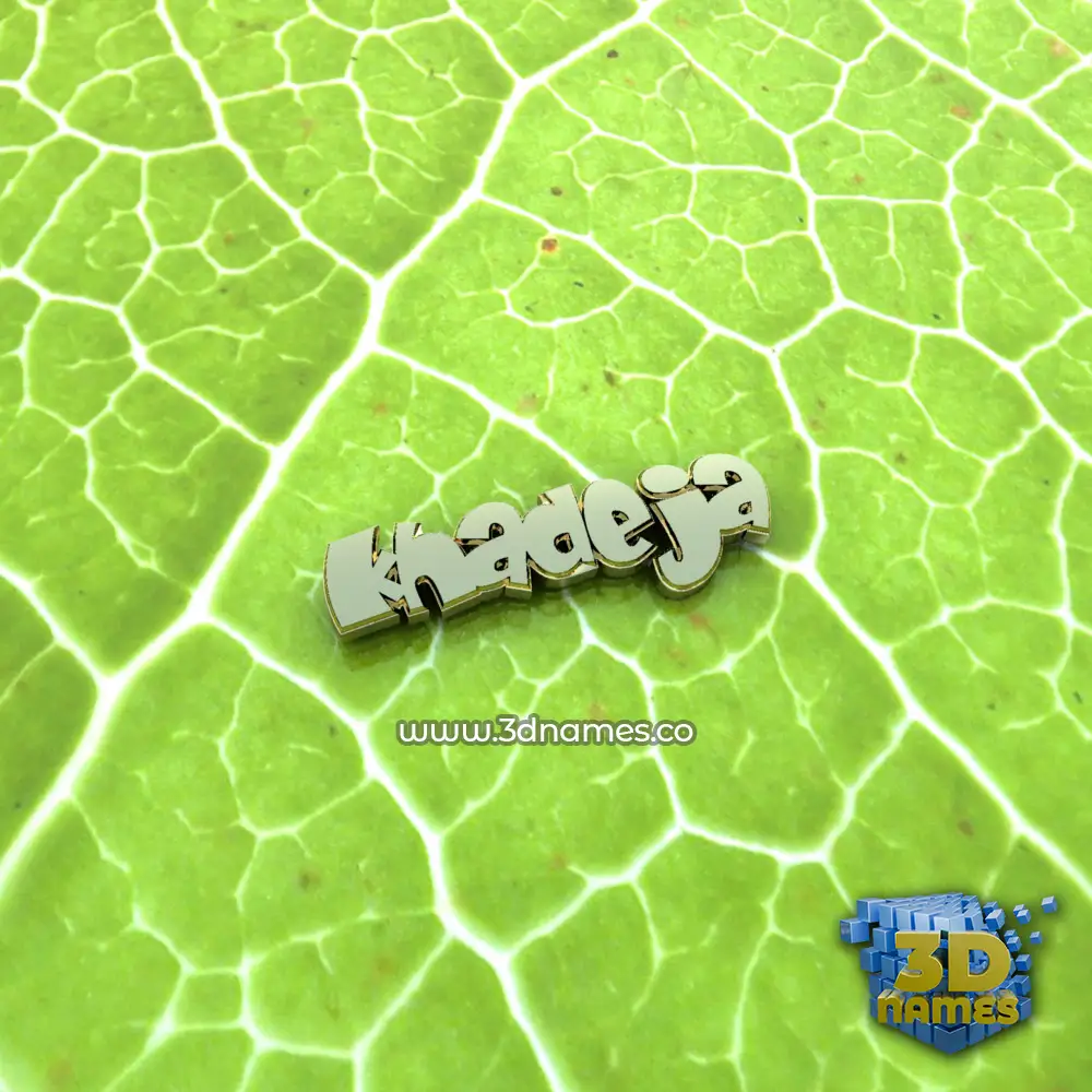 khadeja in Gold Leaf style - 3D name wallpaper